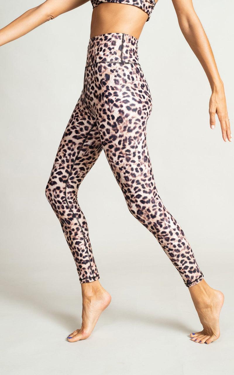 HALO Malala Yoga Leggings in Natural Leopard