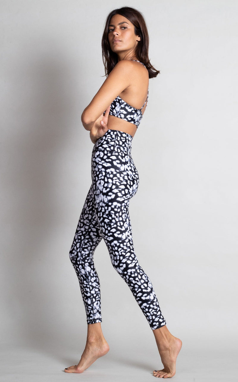 HALO Malala Yoga Leggings in Mono Leopard