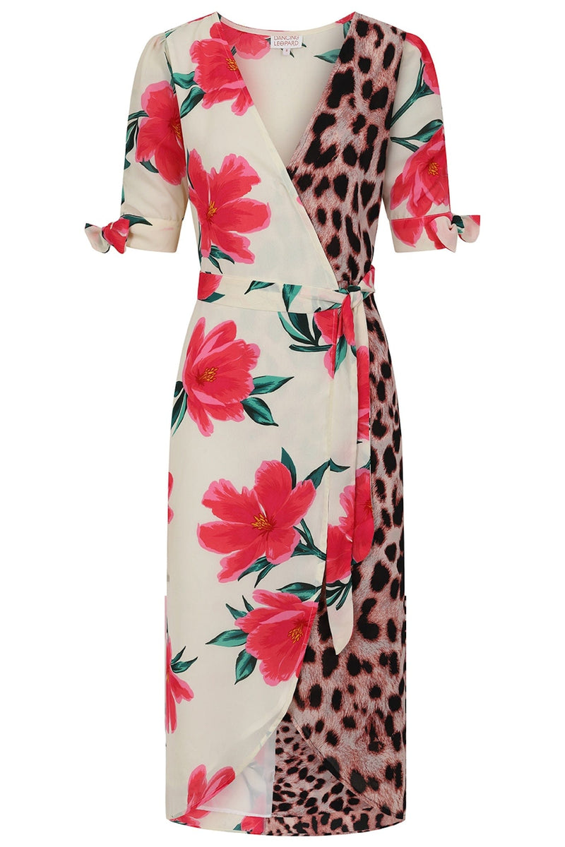 Olivera Midi Dress in Cream Base Tulip Mix