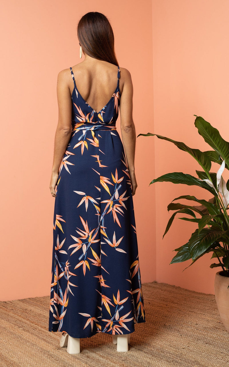 Sookee Slip Dress In Bamboo Print