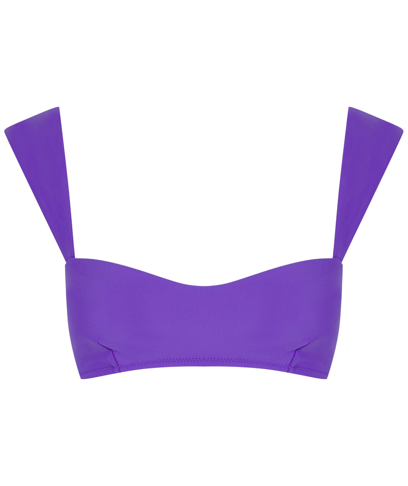 HALO Salinas Bikini Top In Indigo Purple on white background
