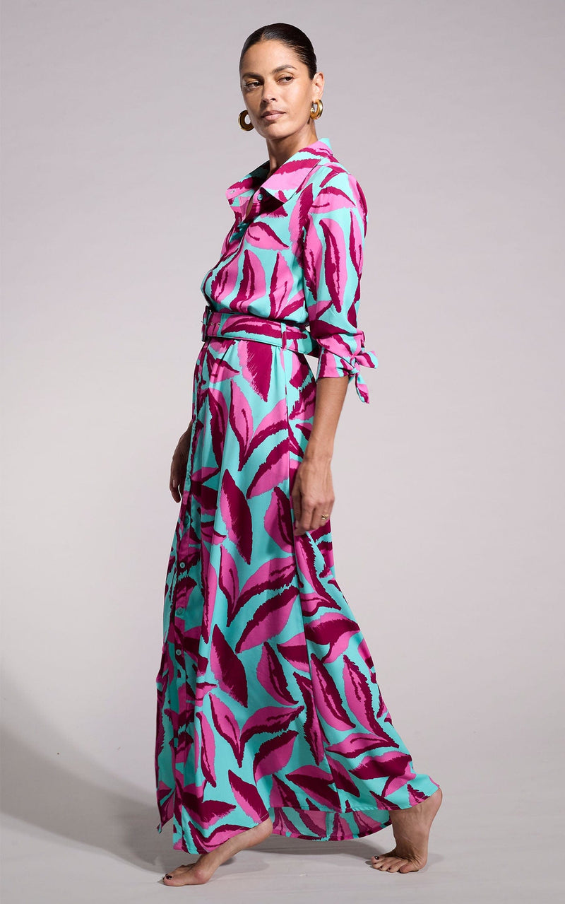Dove Dress in Pink on Mint Leaf