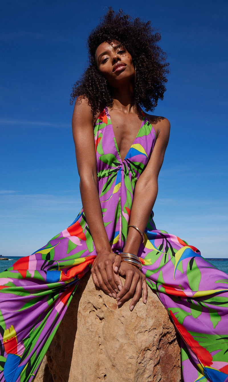 Genie Jumpsuit in Humming Bird Purple