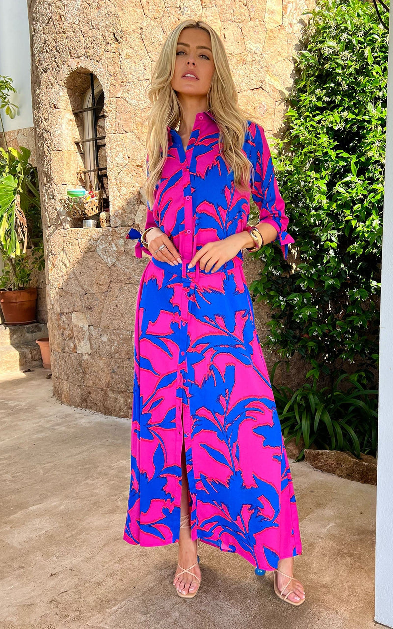 Dove Dress in Pink Ikat
