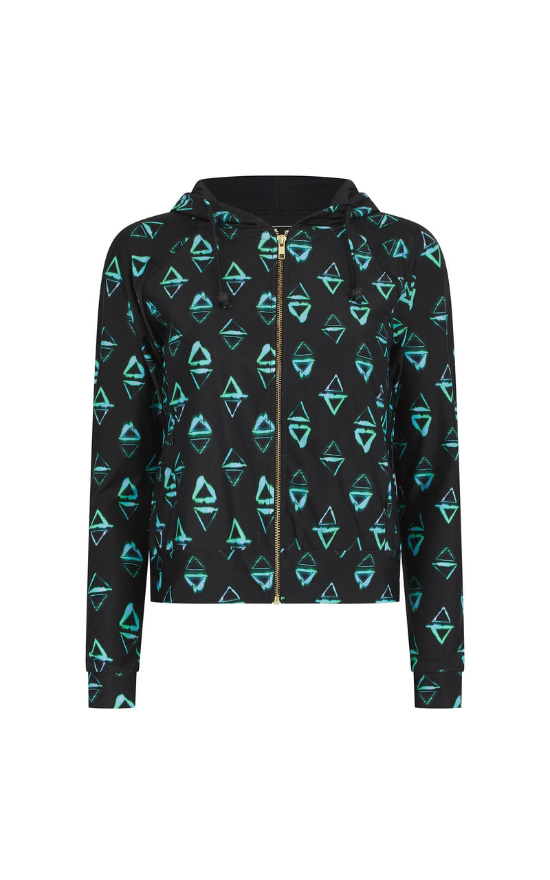 HALO Samaya Bomber Jacket in Green Triangle