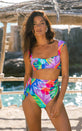 HALO Cala Conta Bikini Bottoms In Vintage Tropic Pastel
