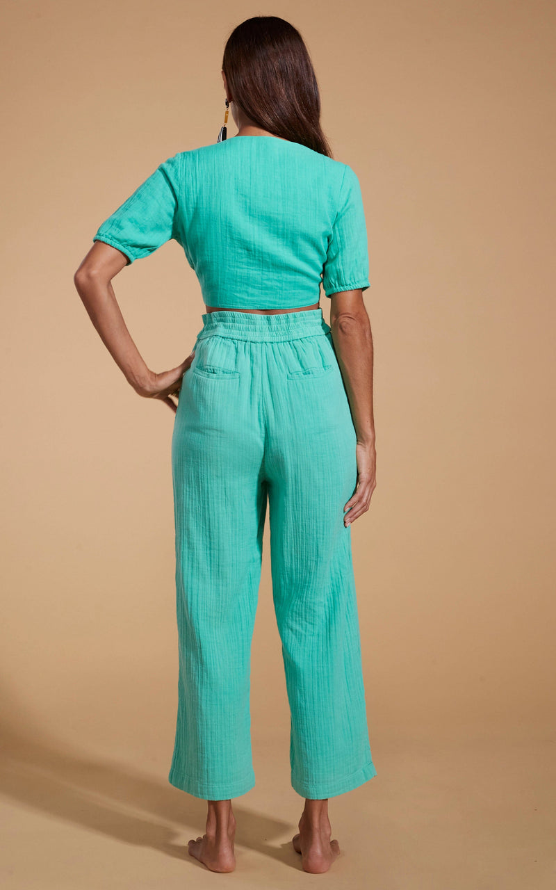 Pastel green deals trousers