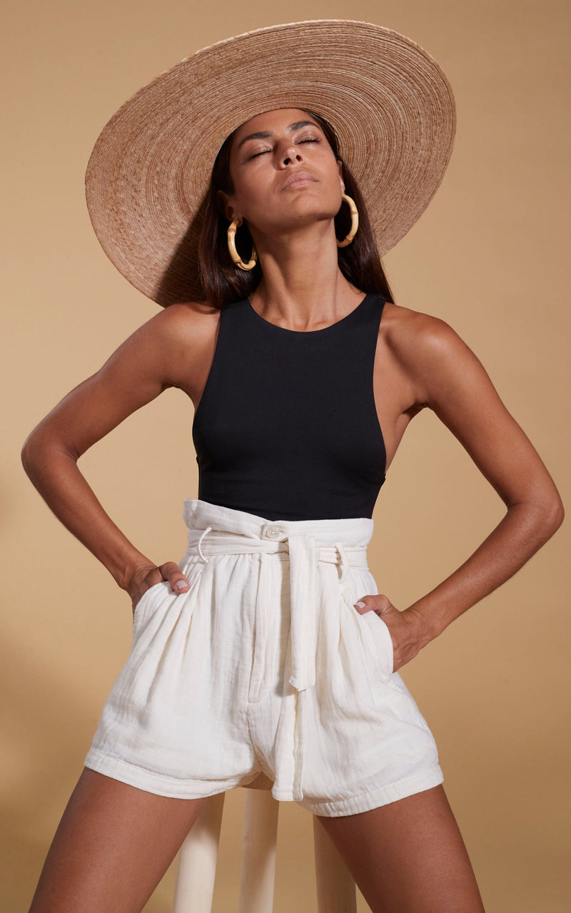 High waisted shop shorts with belt