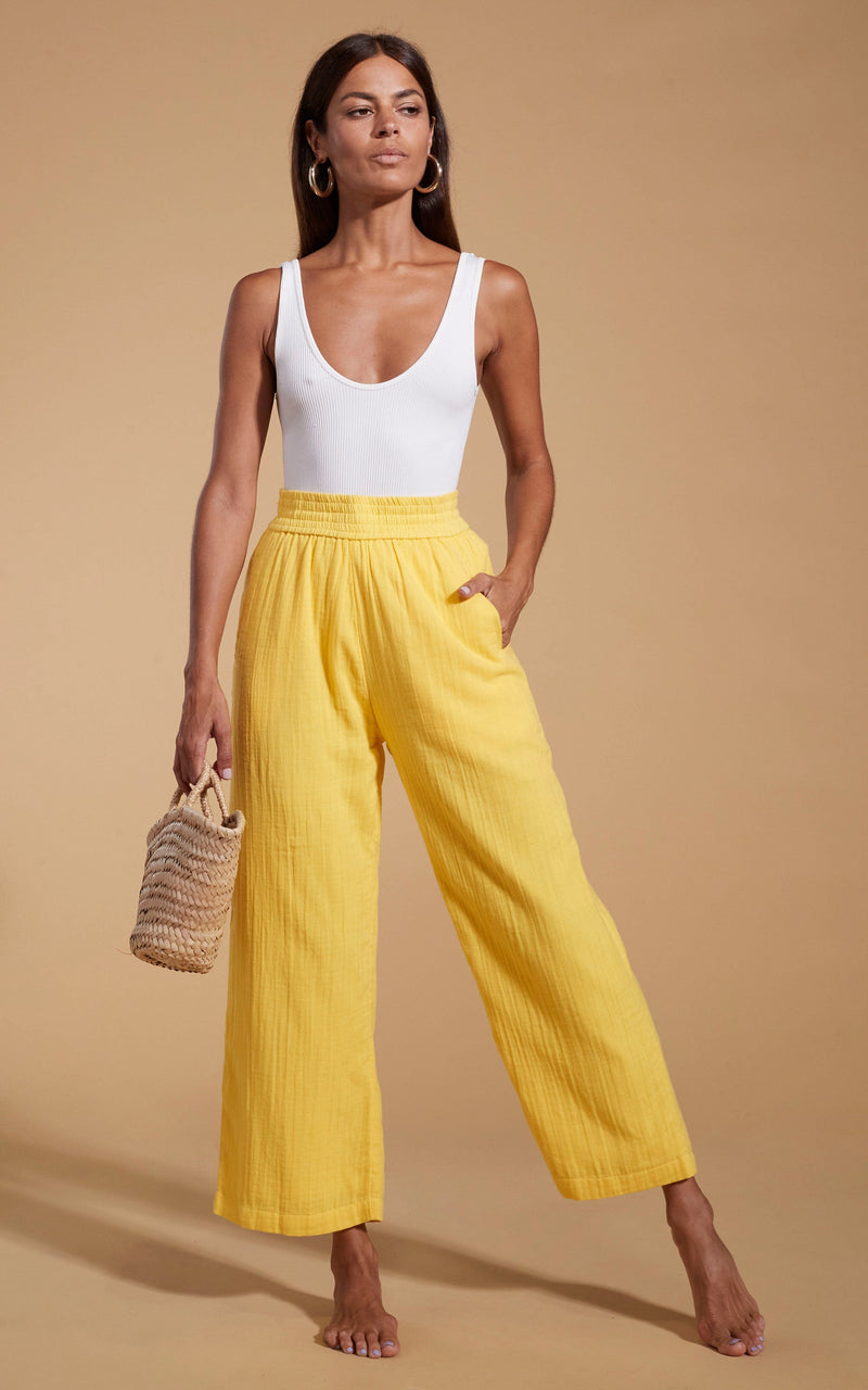 HALO Tahiti Trousers in Primrose Yellow