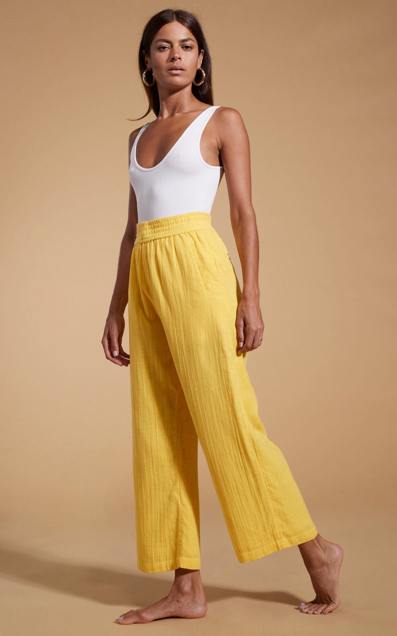 Bright clearance yellow trousers