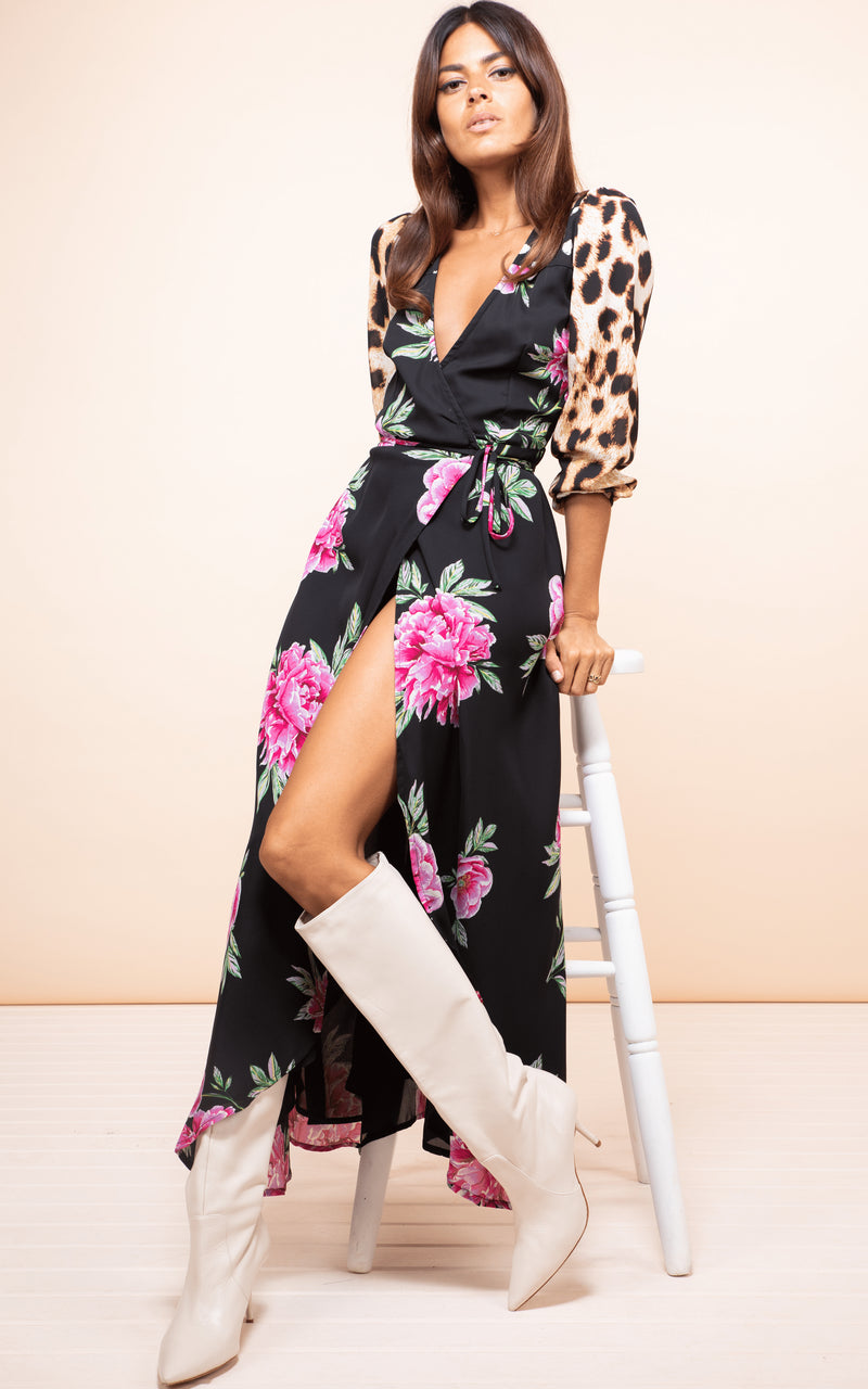 Jagger maxi print mix dress deals