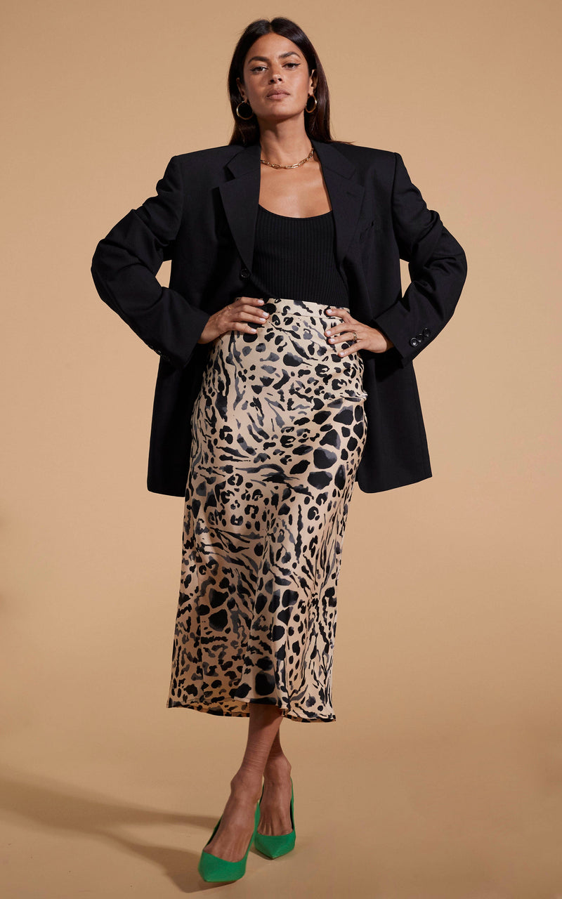 Leopard skirt best sale and top