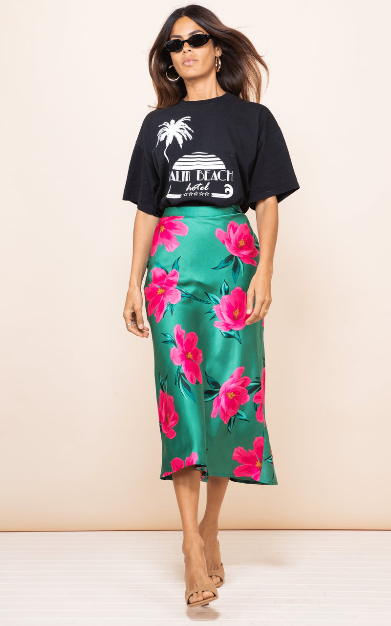 Pink tulip pencil skirt shop