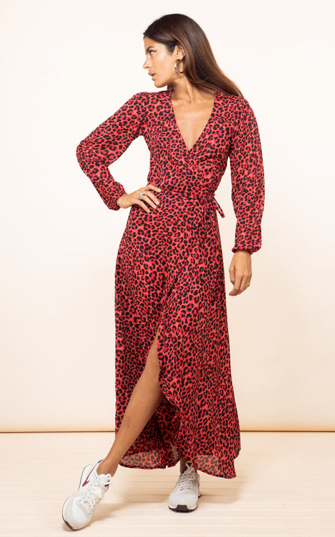 Next red leopard dress store