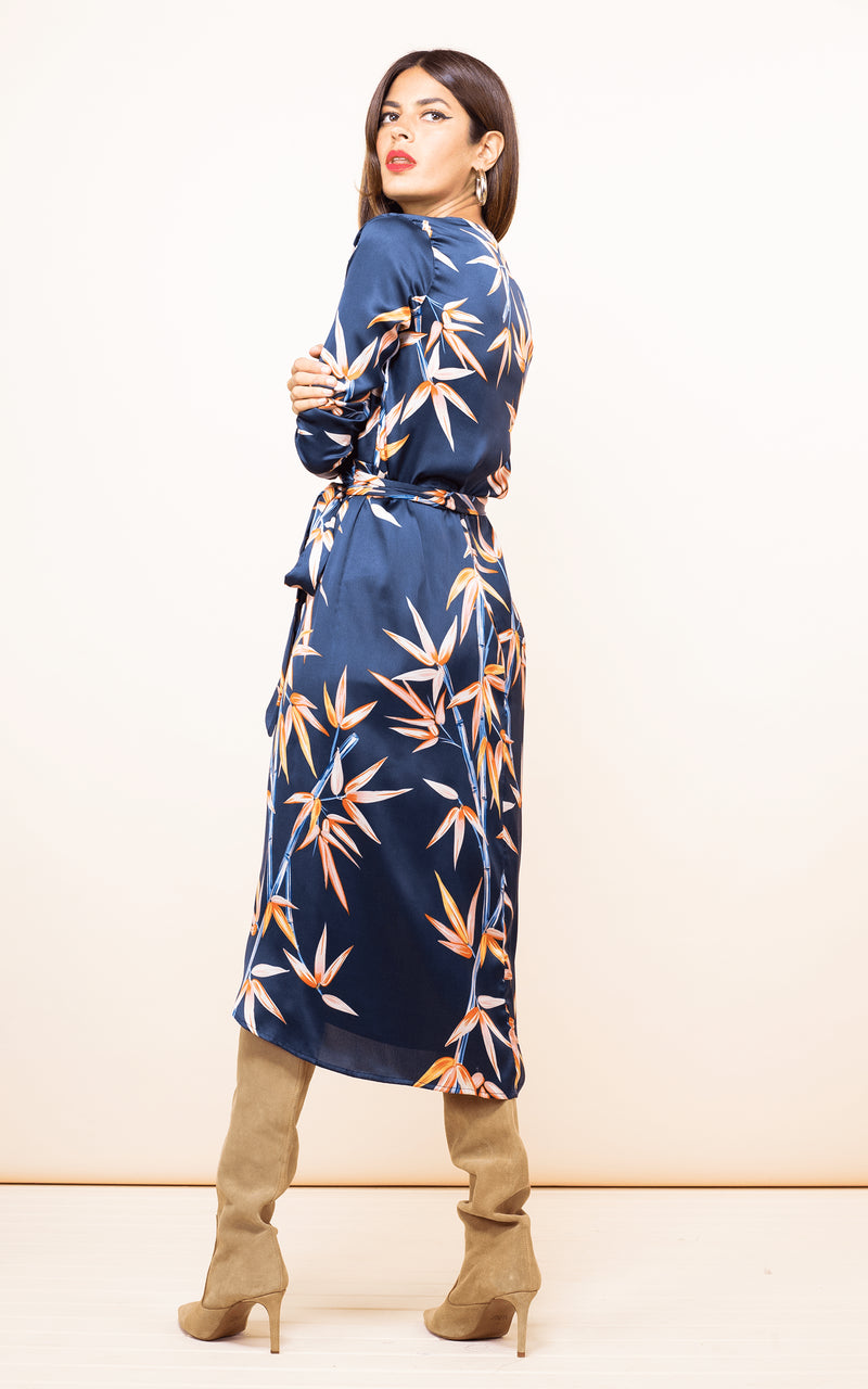 Yondal Dress In Bamboo Print Dancing Leopard