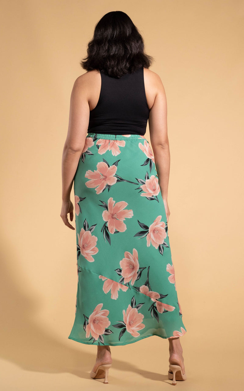 Green maxi skirt top 08