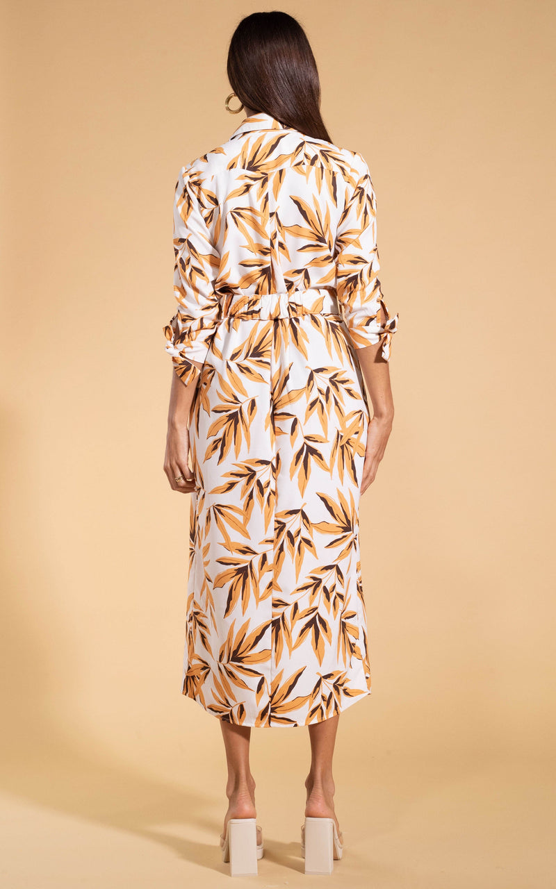 Alva Midi Shirt Dress in Tropic Natural