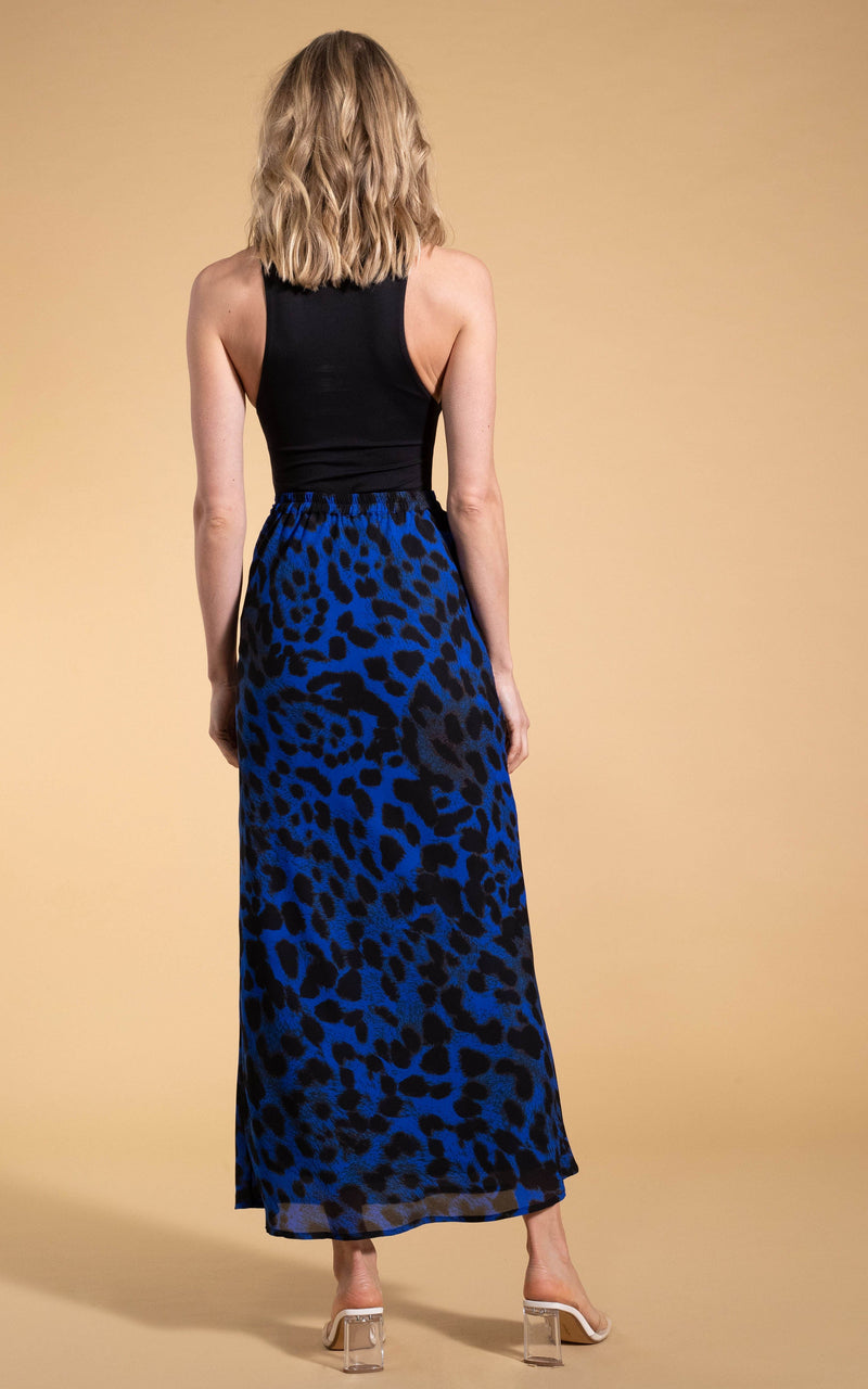 Sophie Skirt in Blue Leopard