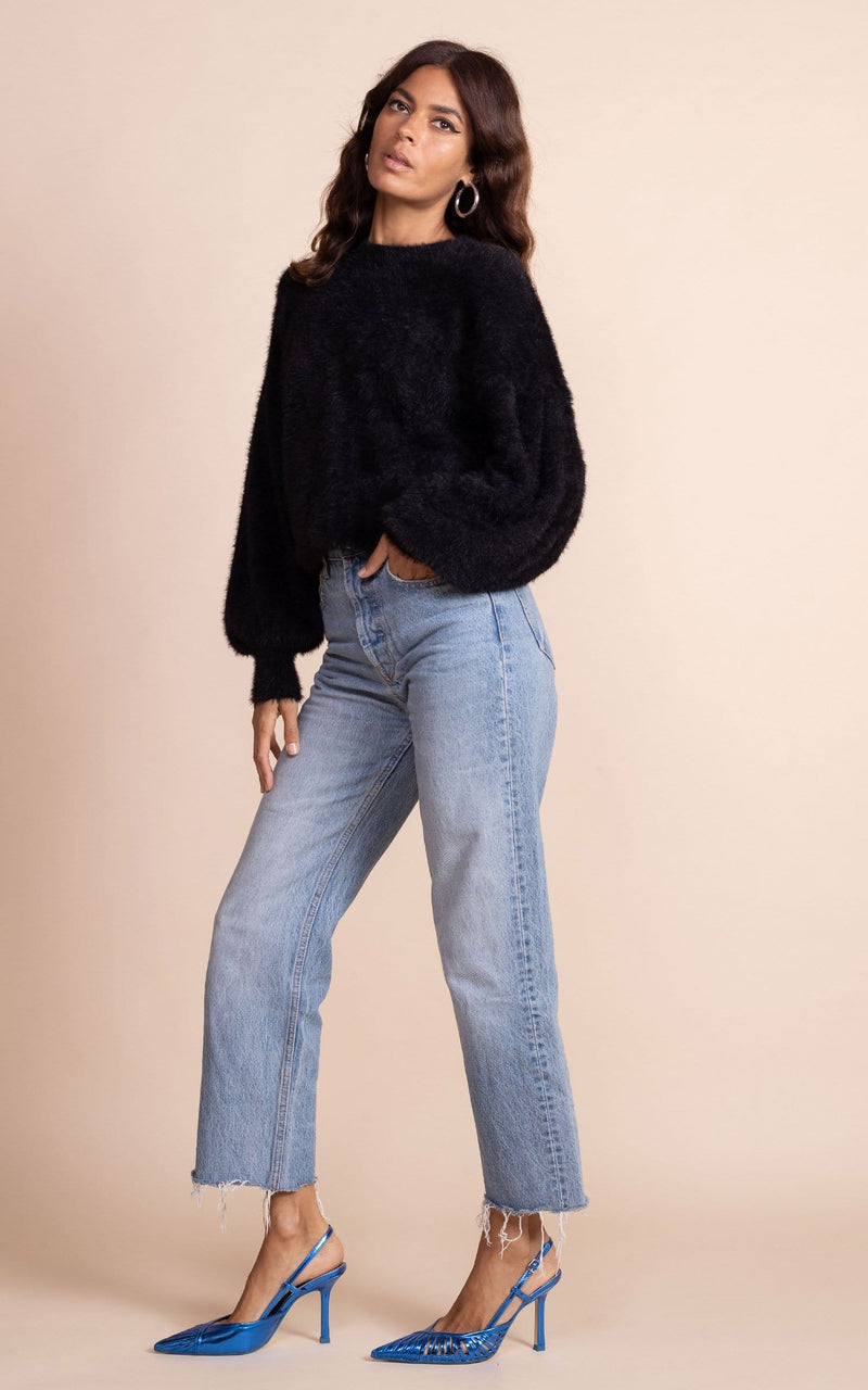 Black online fur jumper