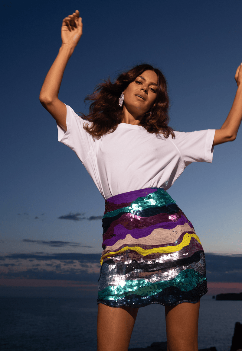 Glitter top skirt ibiza