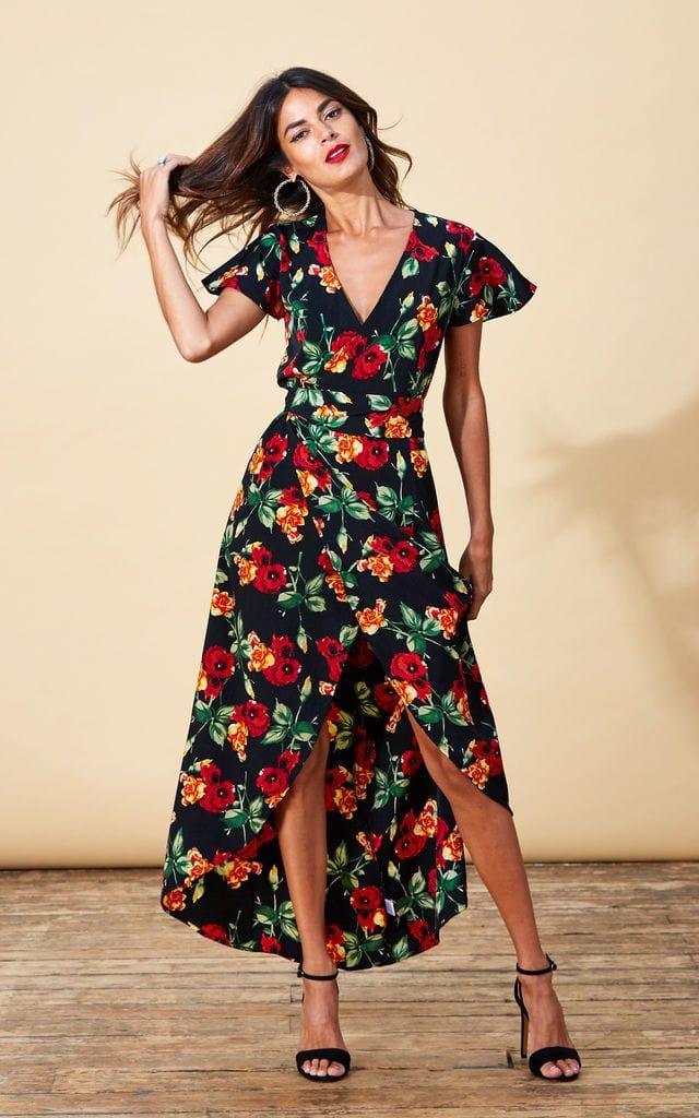 Dancing leopard wrap dress store