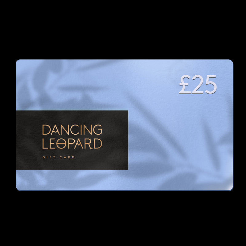 Dancing leopard gift card £25 blue