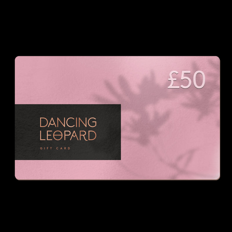 Dancing leopard gift card £50 pink